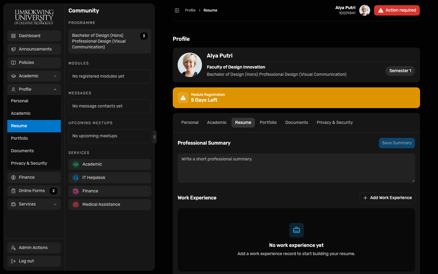 Profile Resume